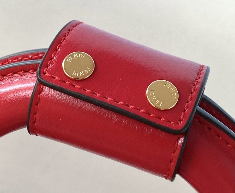 Fendi Small FF Tote Shoulder Red Bag For Woman 30cm/12in