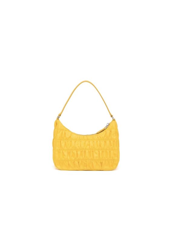 Prada Mini Bag Nylon and Saffiano Yellow in Nylon With Silver-tone For Women