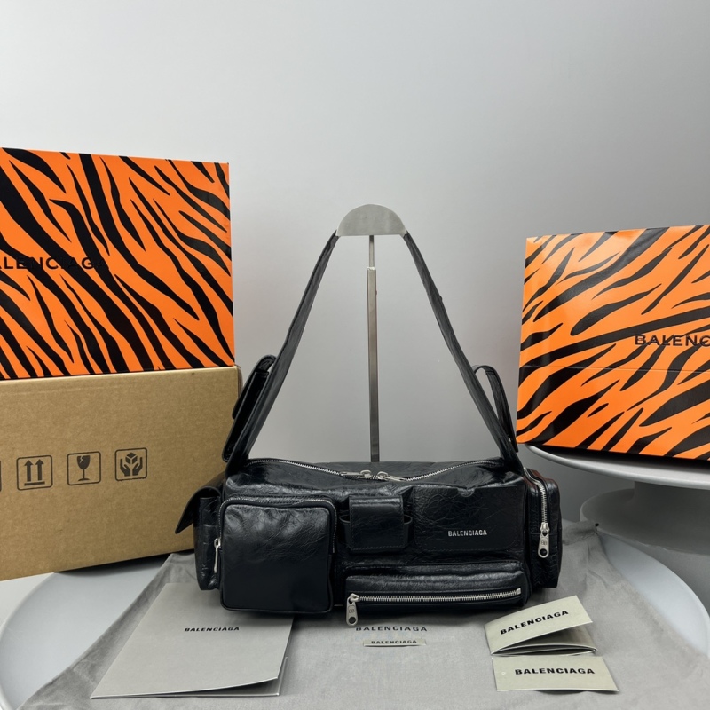 Balenciaga Superbusy Sling Bag Black For Women‎ 11.8in/30cm