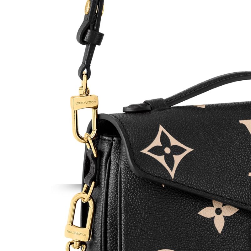 Louis Vuitton Pochette Métis East West Noir Beige For Women M46596 – 8.5 Inches / 21.5 Cm