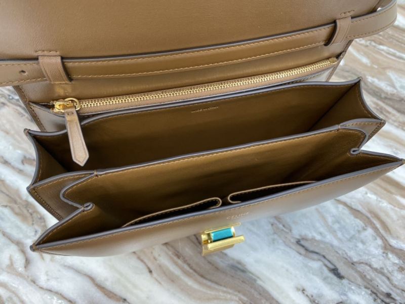 Celine Teen Classic Bag In Box Black/Brown/Red/Burgundy/Green/Dark Red For Women‎ 7in/18.5cm 192523DLS.38NO