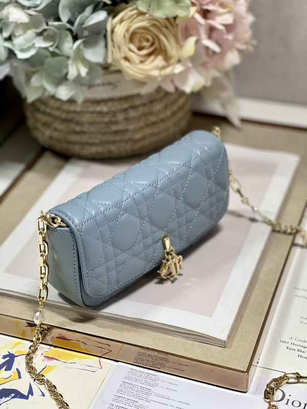 Dior Mini Miss Dior Bag White/ Black/ Blue/ Light Purple For Women 7 in/18.cm