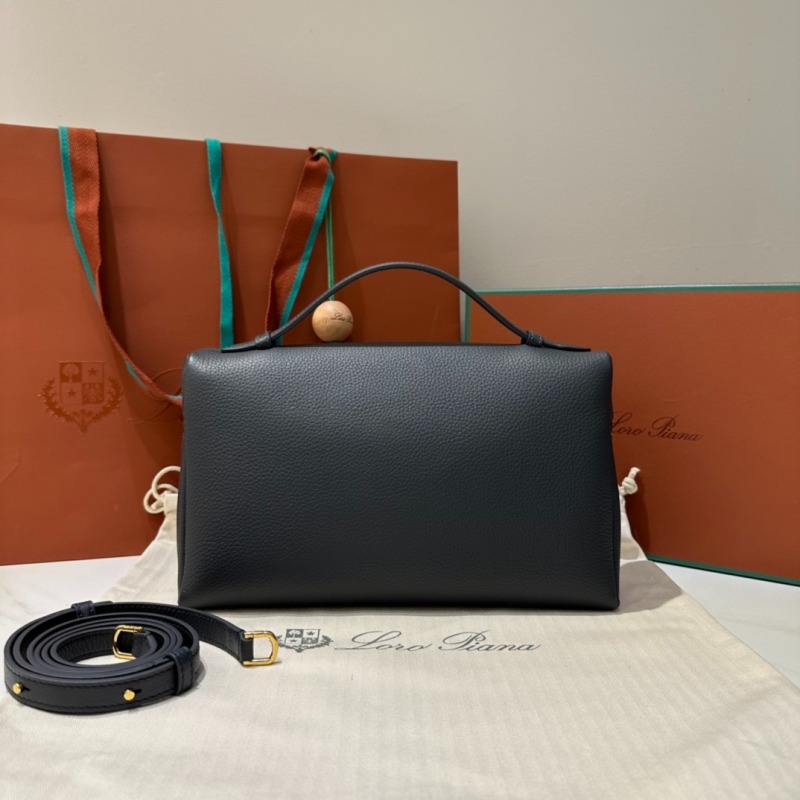 [True-to-ORIGINAL]Loro Piana Extra Pocket L27 Bag Navy Blue For Women 10.6in/27cm FAN4043 W000