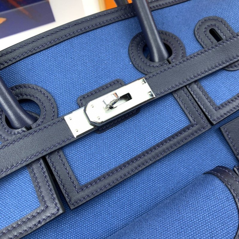 Hermes Birkin Cargo 35 Blue, Silver Toned Hardware Bag For Women, Women’s Handbags, Shoulder Bags 13.8in/35cm
