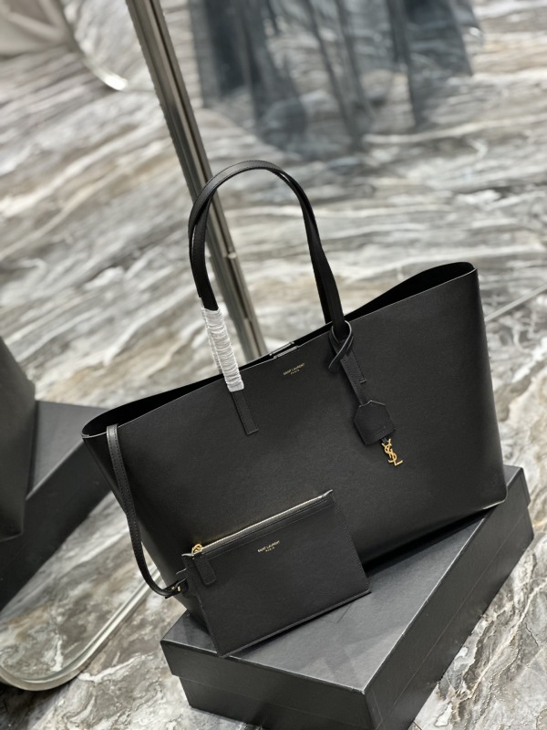 Saint Laurent Ew In Supple Black/Beige For Women‎ 14.5in/37cm 600281CSV0J1000