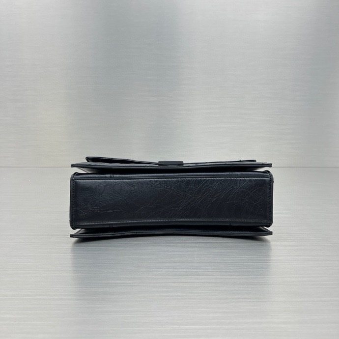 Balenciaga Crush Small Chain Bag Black/Pink/Silver/White For Women‎ 9.8in/24.9cm 716351210J09001