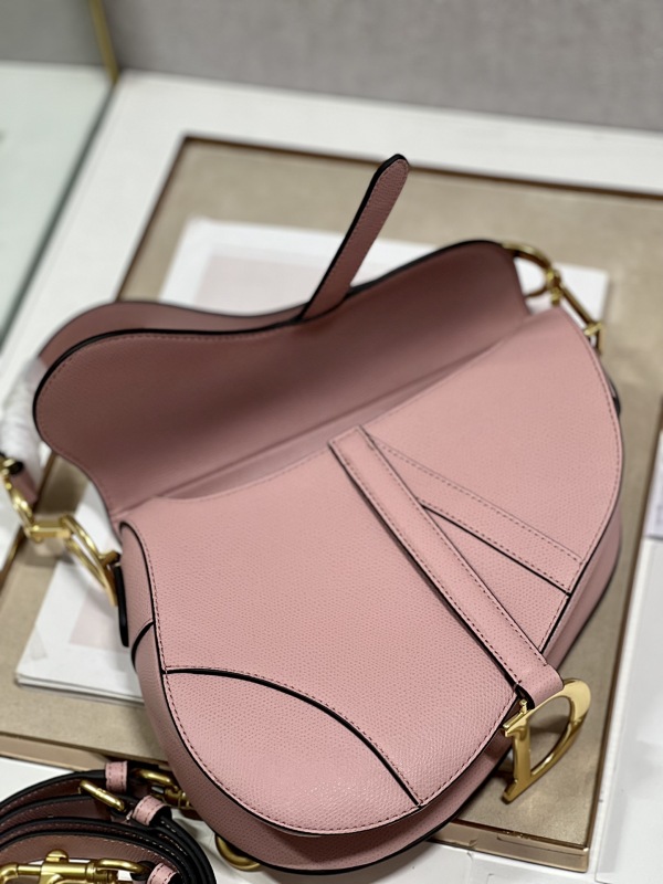 [True-to-ORIGINAL] Christian Saddle Bag With Strap Pink For Women 10in/25.5cm