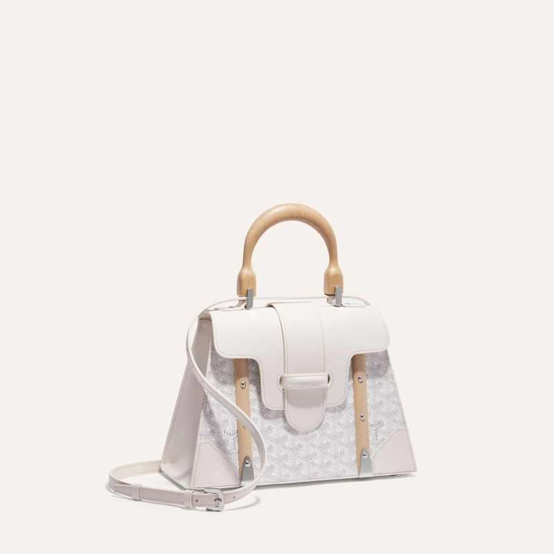 Goyard Saïgon PM White Bag For Women SAIGOBPMLTY50CL50P- 28 Cm/ 11 Inches