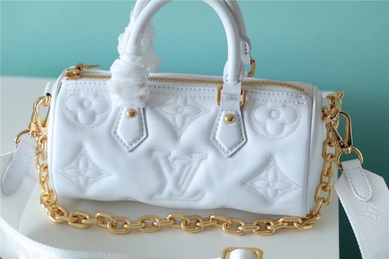 Louis Vuitton Papillon BB Bag Classic Monogram For Women 20cm White LV M59827