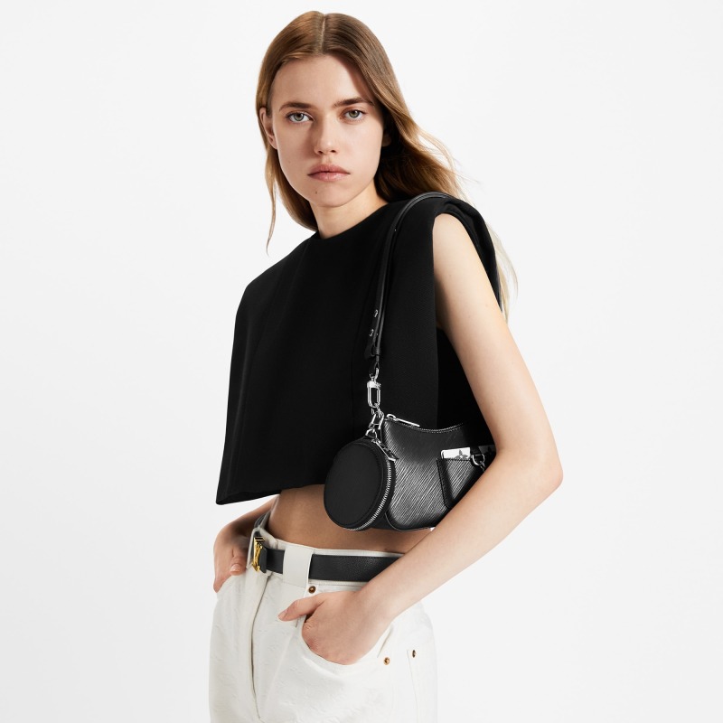 Louis Vuitton Hold Me Black Bag For Women M21720- 9.1 Inches / 23 Cm