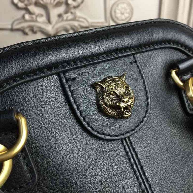 Gucci RE(BELLE) Medium Top Handle Bag Black For Women 10.7in/27cm GG