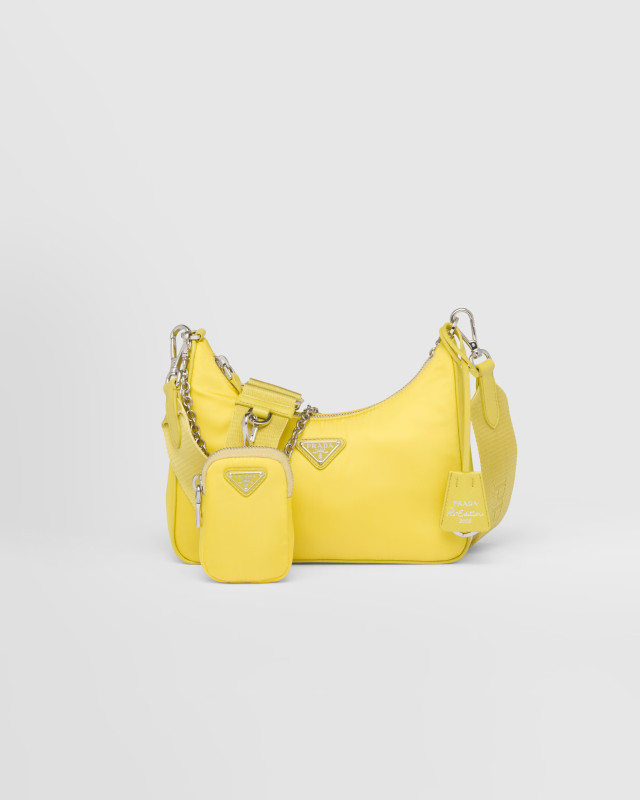 Re-Edition 2005 Re-Nylon Bag Citron Green For Women