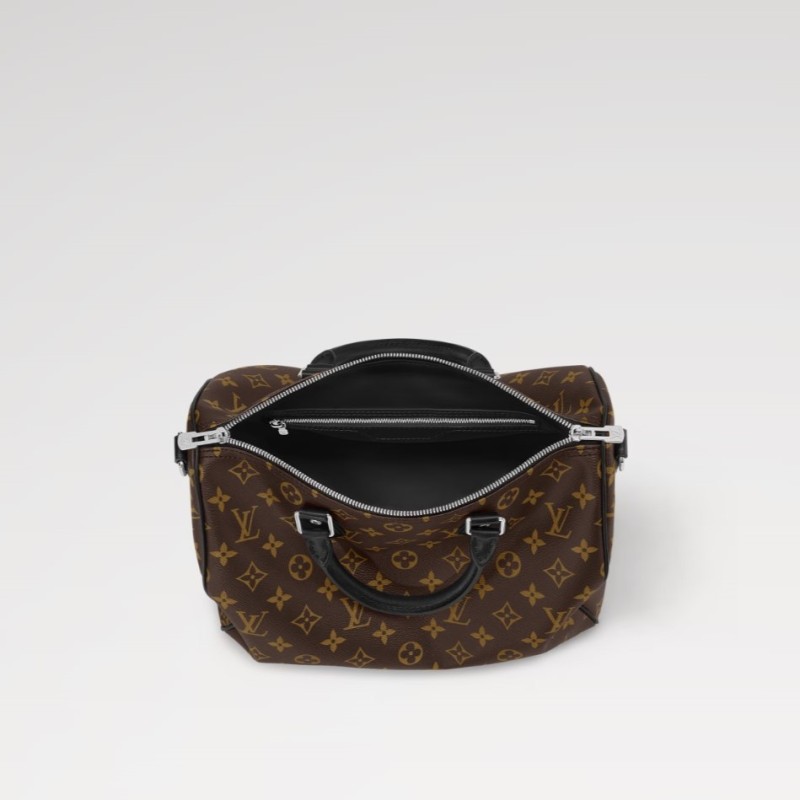 Louis Vuitton Speedy Soft 30 Dark Monogram Black For Women 11.8in/30cm M12243