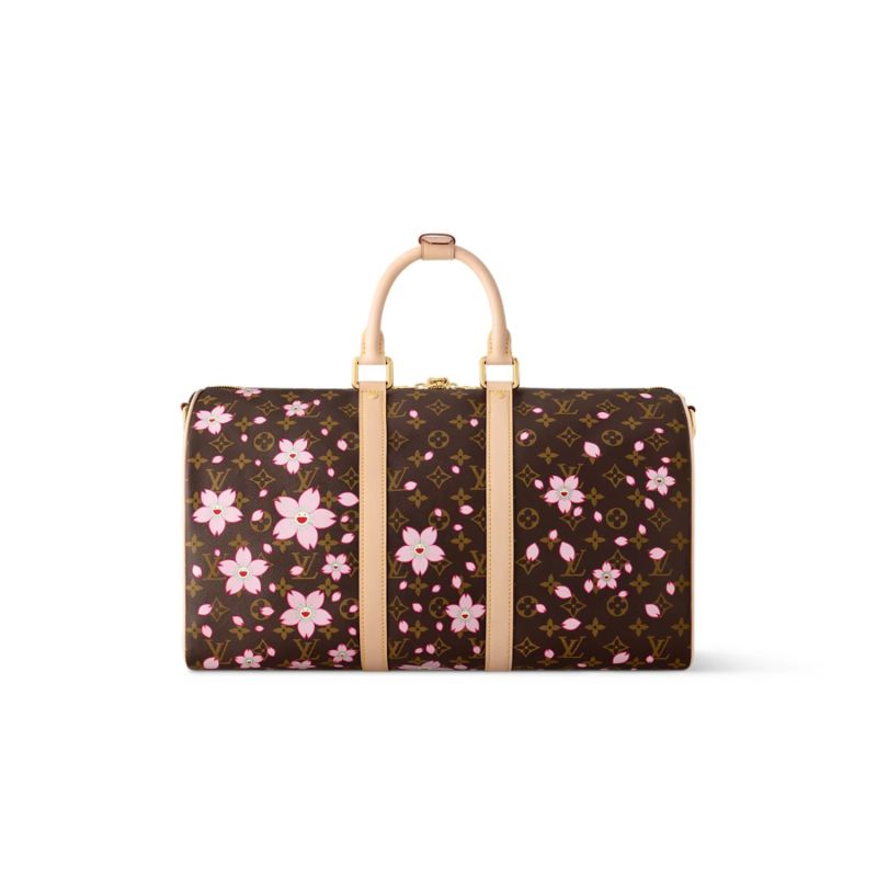 Louis Vuitton LV x Murakami Keepall Bandoulière 45 Sakura Brown 45cm/18in – M13752
