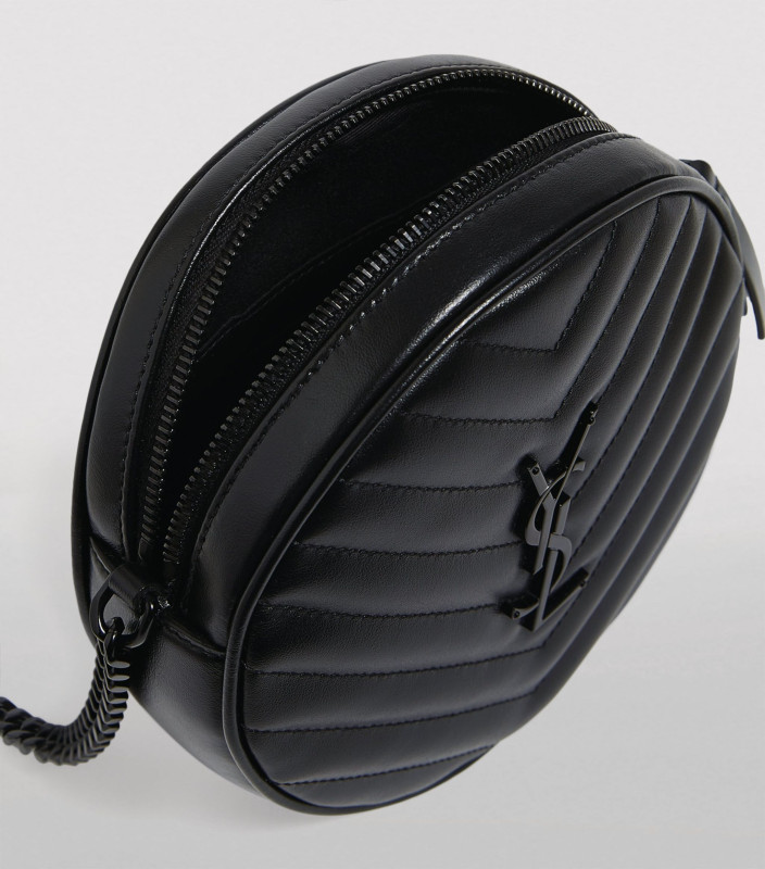 Saint Laurent Vinyle Round Camera Crossbody Bag Black For Women NMS21_V4HJ4
