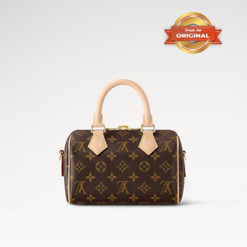 [True-to-ORIGINAL] Louis Vuitton Speedy Bandoulière 20 Monogram Canvas Brown For Women 20cm/8.1in M46594