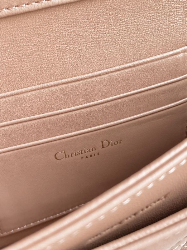 Dior Lady Top Handle Clutch Beige/Black/White For Women 8.5in/21cm S0980ONMJ_M49P