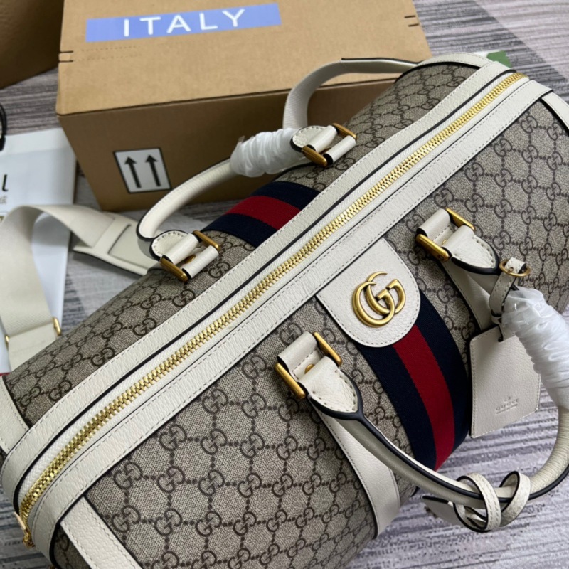 Gucci Ophidia Medium Duffle Bag Beige 17.5in/44.6cm 681295 9C2ST 9770