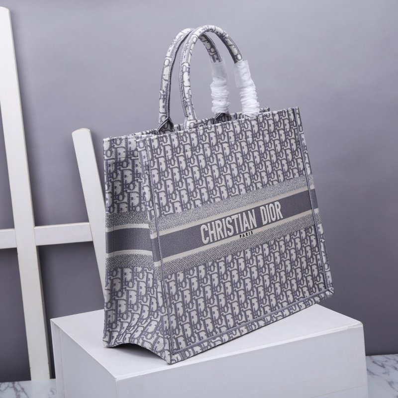 Christian Dior Large Dior Book Tote Gray, For Women, Women’s Handbags 16.5in/42cm CD M1286ZRIW_M932