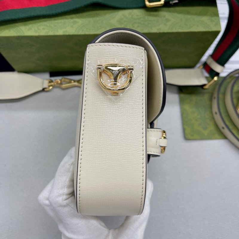 Gucci Horsebit 1955 Mini Bag White For Women, Women’s Bags 8in/21cm GG 658574 18YSG 9068