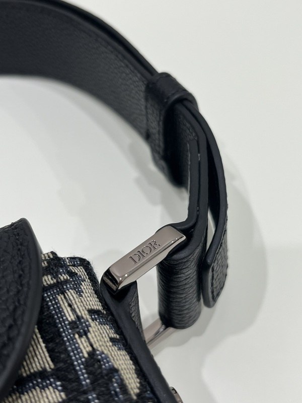 Dior Mini Saddle Bag With Strap Black For Women 9in/23cm 1ADPO049YKS_H27E