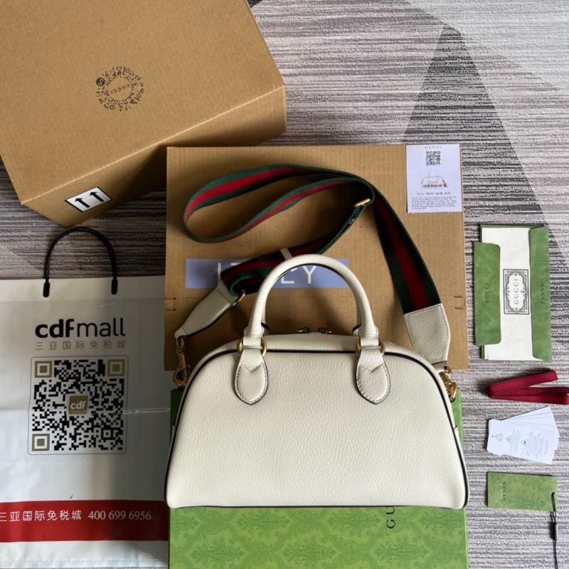 Gucci x Adidas Mini Duffle Bag White 12.4in/32cm GG 702397 U3ZCT 8727