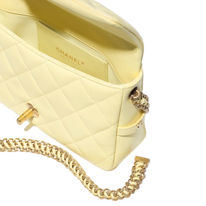 Chanel Small Flap Bag Light Yellow 8.3in/21cm For Women AS5420-B19727-NAAUK