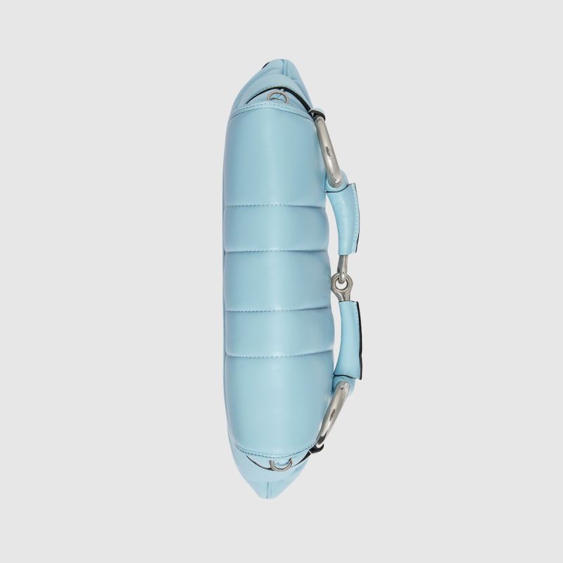 Gucci Horsebit Chain Medium Shoulder Bag Light Blue For Women 15 Inches/ 38 Cm 764255 AACU1 4811