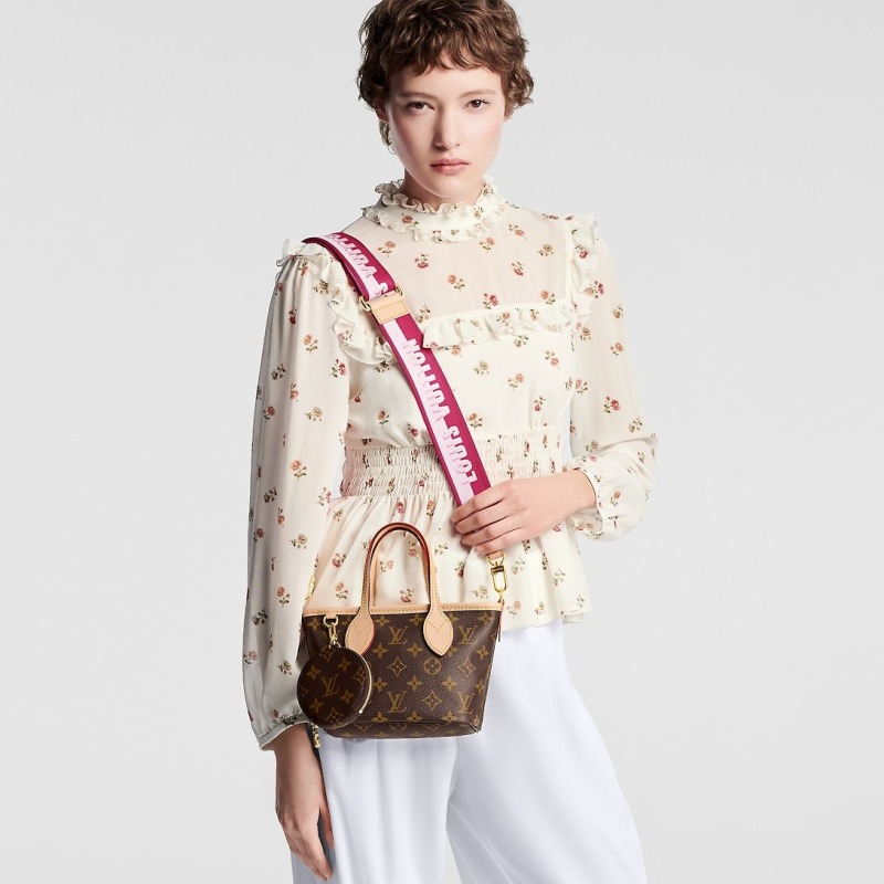 Louis Vuitton Neverfull BB Bag Pink Peony For Women M46786- 23.8 Cm/ 9.4 Inches