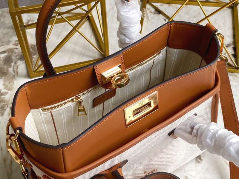 Louis Vuitton On My Tote Bag Brown For Women 9.8in/25cm