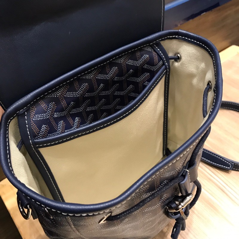 Goyard Alpin Mini Backpack Green/Navy Blue/Grey For Women‎ 9.1in/23cm ALPIN2MINTY33CL33P