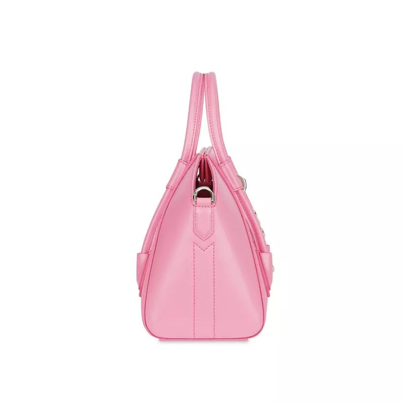 Givenchy Mini Antigona Lock Bag In Box Leather Bright Pink For Women 11.4 in/ 28.9 cm