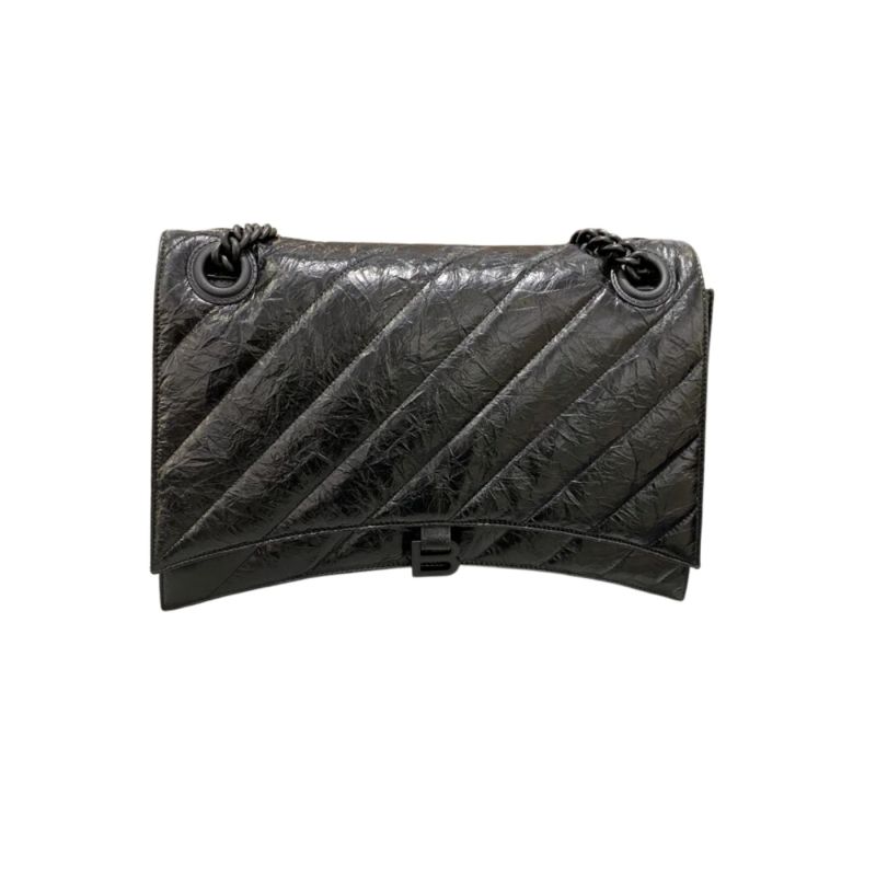 Balenciaga Crush Large Chain Bag Black For Women‎ 15.7in/39.8cm