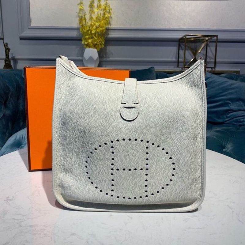 Hermes Evelyne III GM Bag White For Women 11.4in/29cm