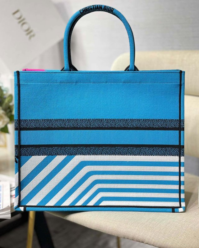 Christian Dior Large Dior Book Tote Blue And Pink, For Women, Women’s Handbags 16.5in/42cm CD