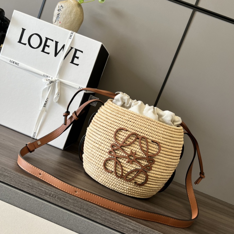 Loewe Beehive Basket Bag Beige/Brown For Women 7.9in / 20cm A223Z48X03