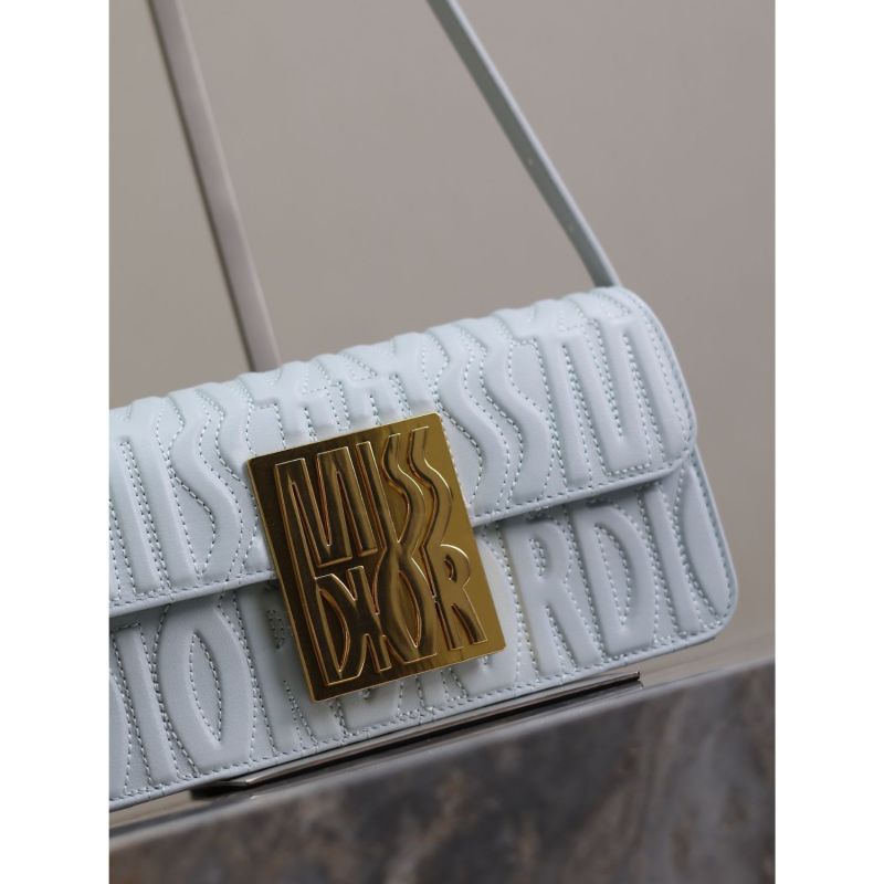 Miss Dior Flap Bag Pale Blue For Women 22cm/8.5in – M2610UBOS_M23B