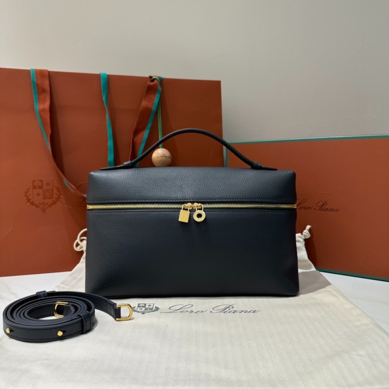[True-to-ORIGINAL]Loro Piana Extra Pocket L27 Bag Navy Blue For Women 10.6in/27cm FAN4043 W000