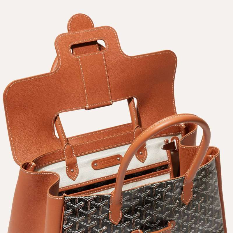 Goyard Saïgon Tote Navy Black And Tan Bag For Women SAIGOCMMLTY01CL03P- 34 Cm/ 13.3 Inches