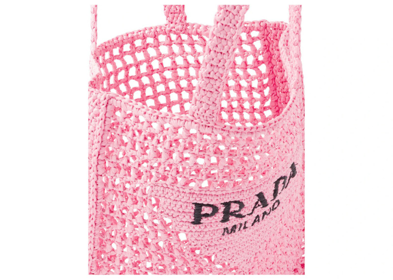 Prada Raffia Tote Bag Petal Pink For Women – 1BG393_2A2T_F0442_V_OOO