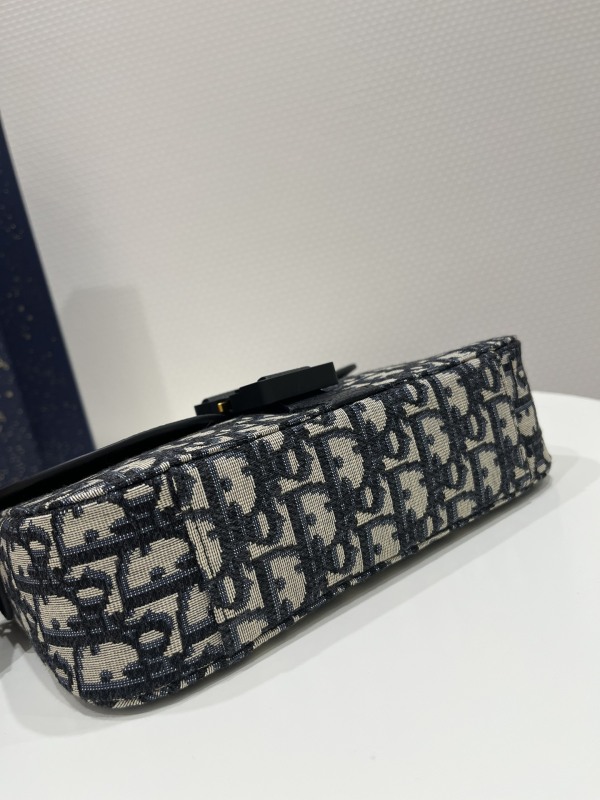Dior Mini Saddle Bag With Strap Black For Women 9in/23cm 1ADPO049YKS_H27E