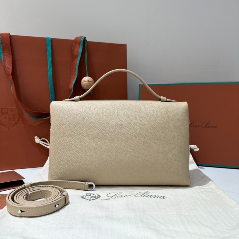 [True-to-ORIGINAL]Loro Piana Extra Pocket L27 Bag Whisper Beige For Women 10.6in/27cm FAN4043 1615
