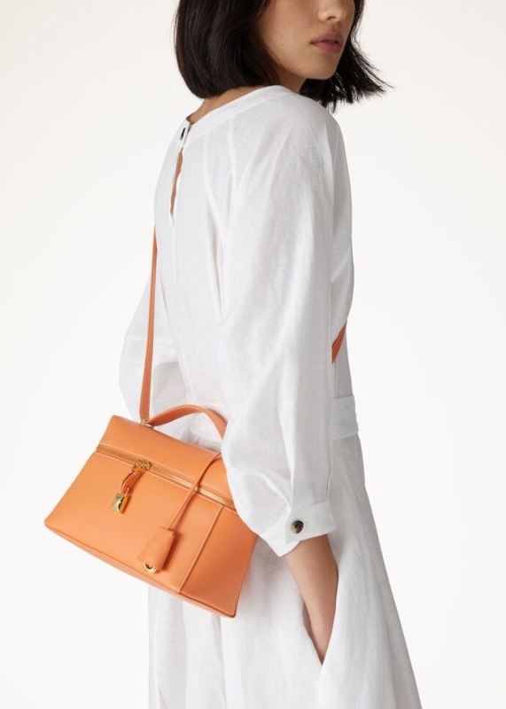 [True-to-ORIGINAL]Loro Piana Extra Bag L27 Cinnamon Orange For Women 10.6in/27cm FAN3462 L0AX