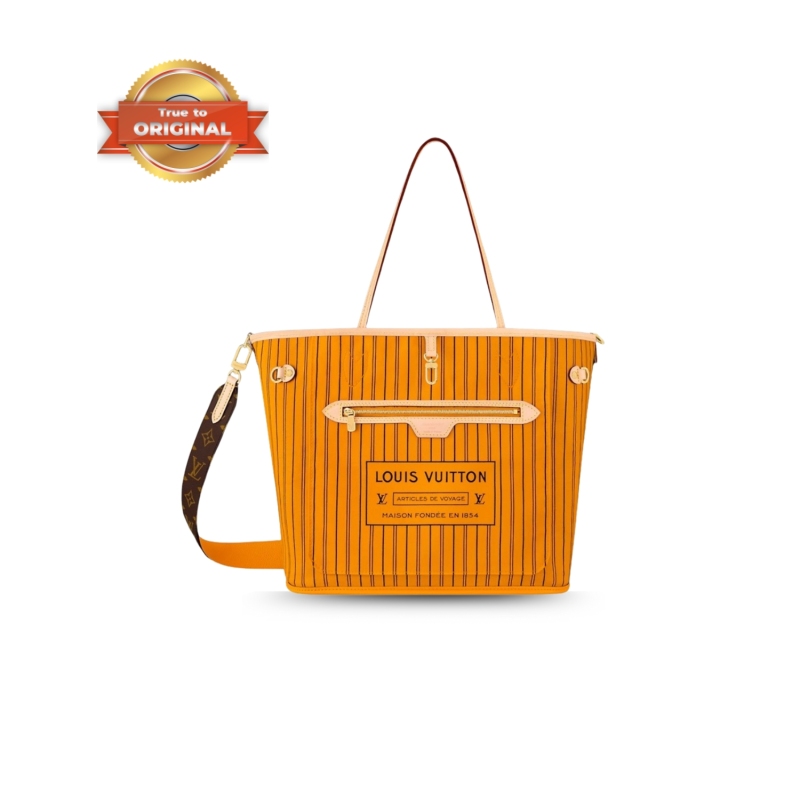 [True-to-ORIGINAL] Louis Vuitton Neverfull Bandoulière Inside Out MM Jaune For Women 31cm/12.2in M11947