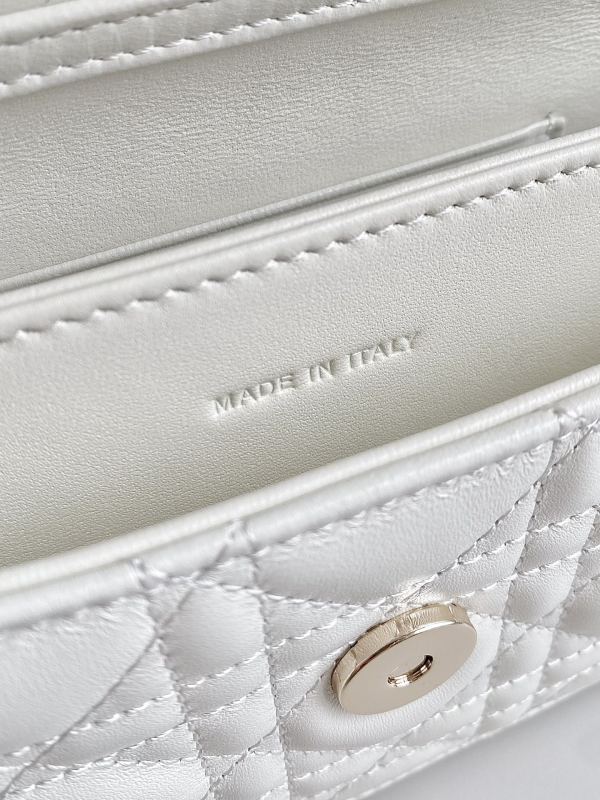 Dior Lady Top Handle Clutch Beige/Black/White For Women 8.5in/21cm S0980ONMJ_M49P