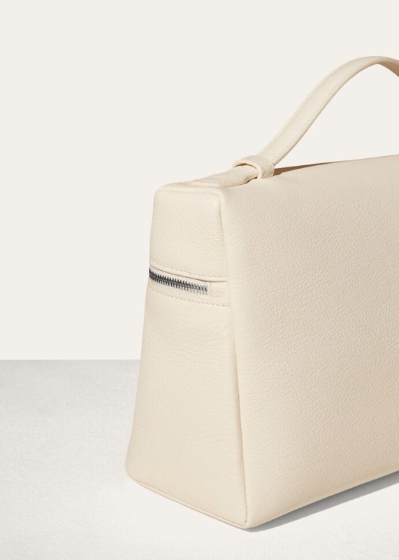 [True-to-ORIGINAL]Loro Piana Extra Pocket L27 Bag Whisper White For Women 10.6in/27cm FAN4043 1615