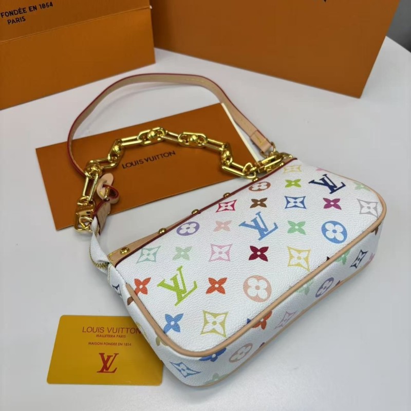 Louis Vuitton LV x TM Pochette Accessoires Multicolore Blanc For Women 22cm/8.7in – M13404