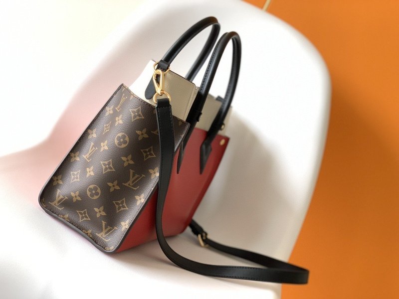 Louis Vuitton On My Side MM Tote Bag Monogram Canvas Red For Women, Women’s Handbags, Shoulder Bags 12in/31cm LV M53824