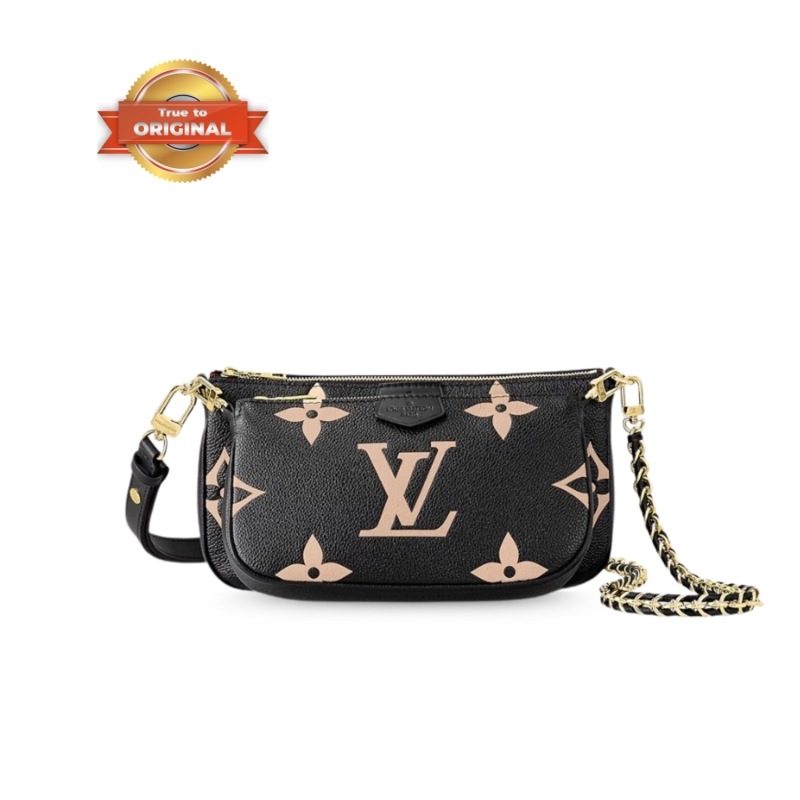 [True-to-ORIGINAL] Louis Vuitton Multi Pochette Accessoires Black For Women 9.8in/25cm M45777