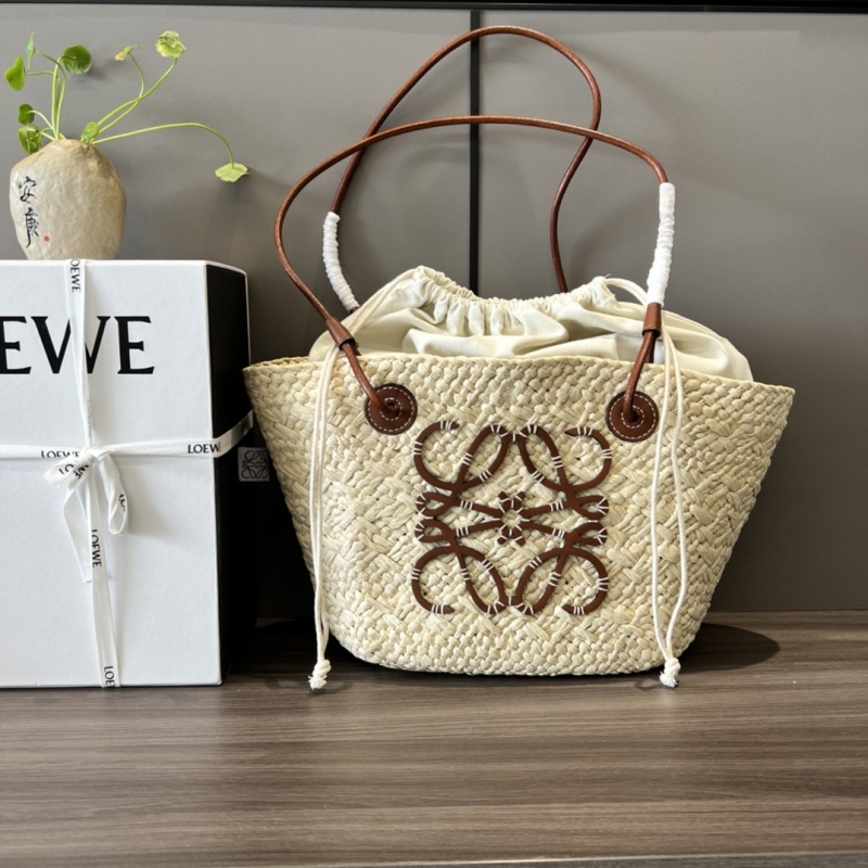 Loewe Small Anagram Basket Bag Beige/Brown For Women 15in / 38cm A223P65X01